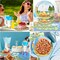 300 Pcs Winnie Bear Baby Shower Plates and Napkins Tableware Set,Serves 50